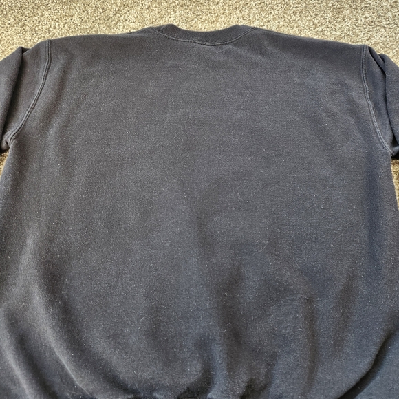 LIKE NEW Black Crewneck Sweatshirt "Black is My Happy Color" Unisex Size M - Picture 10 of 13